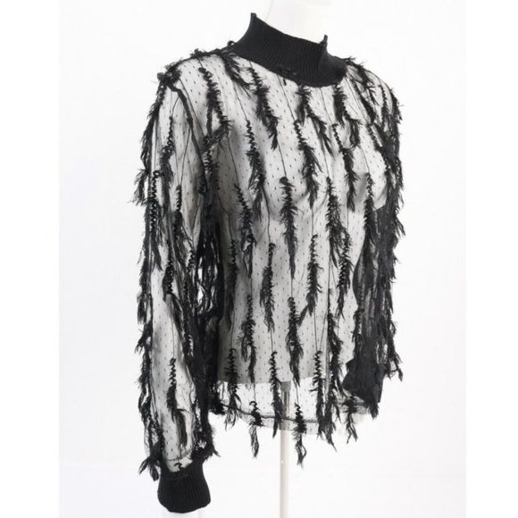 Zara feathers effect sheer top - Picture 10 of 16
